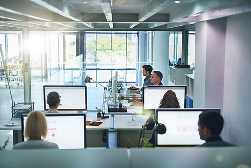 Trabajo del ordenador de oficina